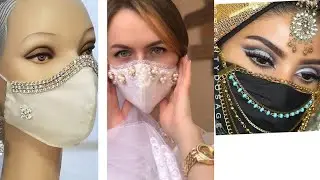 Wedding Mask Ideas / Designer Mask Ideas for wedding / Bride Mask Ideas/beautiful wedding lace mask