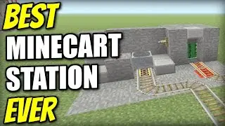 Minecraft PS4 -  BEST MINECART STATION EVER - Tutorial - PE / Xbox / PS3 / Wii U