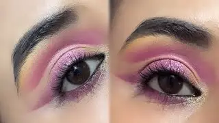 Step By Step Cutcrease Eyemakeup Tutorial , Learn Glam Pink Eyemakeup 