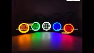 BEST SELLER - LAMPU TEMBAK LED - MINI DAYMAKER - LENSA 4D 3 MATA - BULAT. SINAR PUTIH + senja