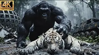 King Kong Trapped in the Jungle! Giant White Tiger Attack | Epic Survival & Escape (Full Movie)