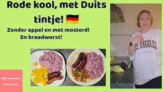 🍽️ Verse rode kool met kookroom & mosterd en bratwurst 😉