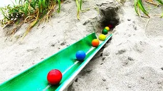 Marble Run ☆ Rain Gutters + Handmade Wooden Colorful Course ASMR Masterpiece