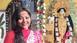 Warship #goddess of #knowledge Devi Saraswati. puja dilam. Indian culture, tradition