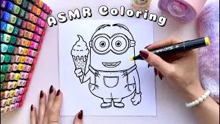 Relaxing Marker Sounds 🎧 | Coloring a Minion &ndash; Satisfying ASMR Art 🥰🌸