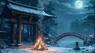 Soothing Zen Sacred Fire in the Snow | 8H Flute Meditation Music for Mental Clarity & Calm Breeze