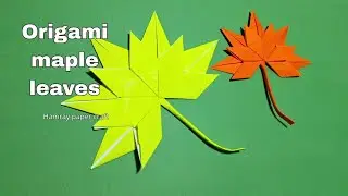 Origami maple leaves / tutorial daun maple origami / hamray paper craft