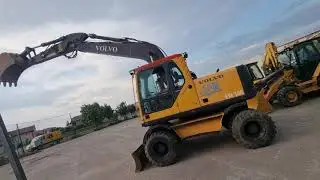Testing the Volvo EW160B from 2004 in our yard