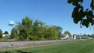 the Nebraska Zephyr at Colchester, IL, highballing at least 80MPH