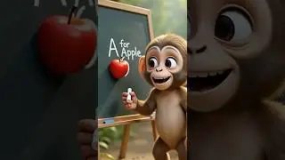 monkey learning ABCD phonics learn education for kids #kidsvideo #nursery #shortsfeed