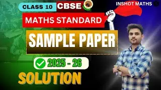 Class 10 Maths Sample paper 2026 Detailed Solution |