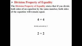 Division Property of Equality