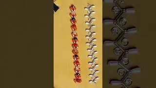Beaded Border Embroidery #beadedembroidery #luxuryembroidery
