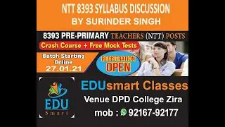 NTT 8393 SYLLABUS DISCUSSION