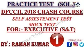 DFCCIL//CRASH COURSE//EXECUTIVE(S&T)//PRACTICE PAPER-1 SOLUTION //MOCK TEST-1 SOLUTION!!