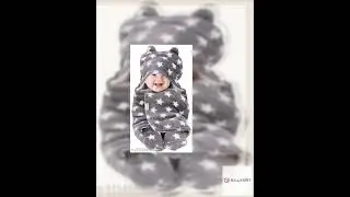OYO BABY Premium Hooded Star Printerd Baby Blanket for 0 to 6 month babies
