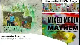 Roam #MixedMediaMayhem and #CounterfeitKitChallenge Christmas Bingo