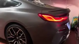 2025 M850i wrapped in 3M Satin Dark Gray