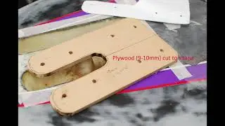 Windsurf board to windfoil foil conversion, plate mount adjustable