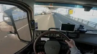 [Korean Trucker]POV Driving VOLVO FH 500 Gwanganbridge Busan South Korea 🇰🇷cockpit view