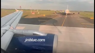 Unusual New York JFK Landing Runway 22R - JetBlue A320