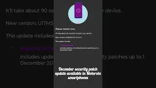 Motorola Latest Android Update Available. 31st December 2023 .  #securityupdate #moto #decemberpatch