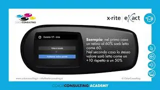 Spettrofotometro eXact x-rite Impostazione Setting Colore