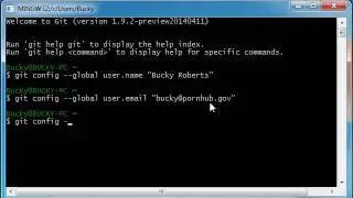 Git Tutorial   2   Config Our Username and Email