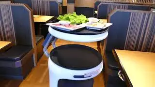 配膳ロボットServi デモ 焼肉きんぐ 板橋前野町店