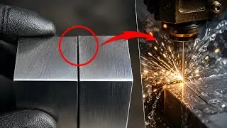 Two perfectly matched metal blocks with an almost invisible gap. 😱 | Wire EDM Explained