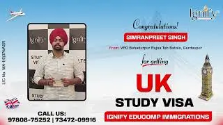 Huge congratulations to Simranpreet Singh for receiving his UK study visa for Essex University
