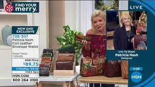 Patricia Nash Cori Leather Envelope Wallet  with RFID Pr...