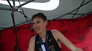 Rocky Hansen Reacts to Second Place 10K Finish at 2025 USATF Cross Country Championships