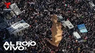 Miles de personas toman las calles de Minneapolis en una protesta contra Trump