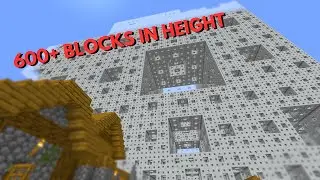 Humongous Level Six Menger Sponge in Minecraft - 600+ Block Height