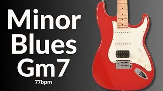 Lonely Road Blues Guitar Backing Track in G Minor (Gm7) l BT 576