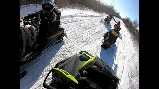 Ice rip on welland river XMR850 & SLEDS