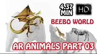 Augmented Reality for Kids Education - AR Animals Part 3 - Dragon, Giraffe and Zebra by Beebo World