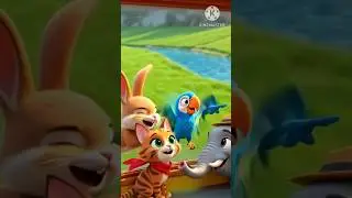 दोस्तों की जादुई ट्रेन#shorts #viralvideos #ytshorts #comedy #animals #AJJU AI TOONS