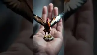 Meet the Miniature Rooster crowing 🐓🐓