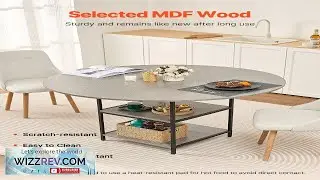 VEVOR Round Dining Table 47 inch Wood Table for 4 6 Person Modern