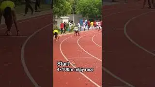 start 4&times;100m relay race under 19 school games #army #trackandfield #sportsperson #sport #athlete
