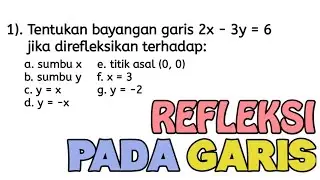 PENCERMINAN (REFLEKSI) PADA GARIS‼️ TRANSFORMASI GEOMETRI