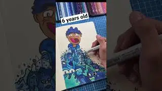 My six year old self would not believe my art today 😱!!! #shorts #transformation #art