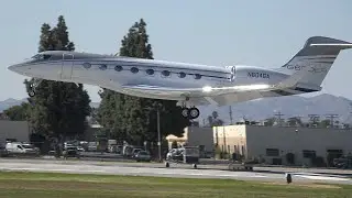 Gulfstream Aerospace G650ER [N604GA] landing at Van Nuys (VNY)