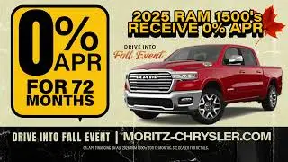 O% financing available on Ram 1500's and Jeep Grand Cherokees at Moritz Chrysler Dodge Jeep Ram