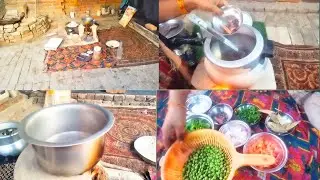 🧕 गुड़ के चावल और White matar pulao गांव के style में || winter special recipe|| Zunaid mom's 