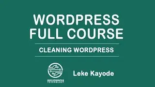Wordpress Full Course #4: Cleaning Your Wordpress Site