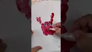 Handprint Art Crafts | Easy Handprint Ideas | Summer Fun Activities for kids #shorts