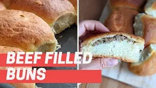 Beef Filled Buns - A Traditional Meat Bun Recipe by Tatar Turks - Tava Lokumu